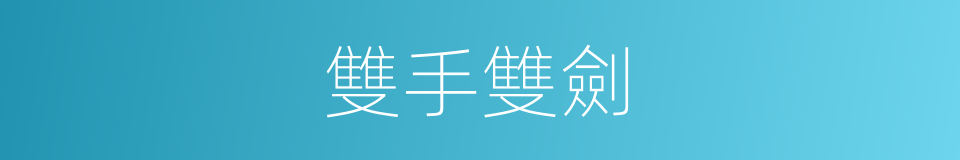 雙手雙劍的同義詞