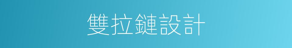 雙拉鏈設計的同義詞