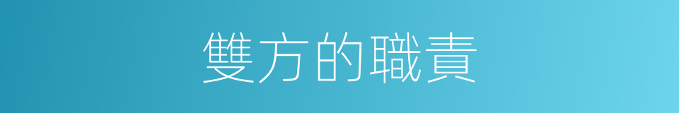 雙方的職責的同義詞