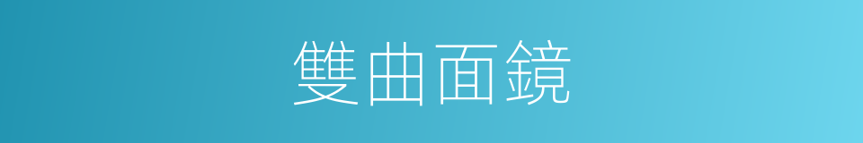 雙曲面鏡的同義詞
