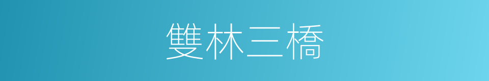 雙林三橋的同義詞