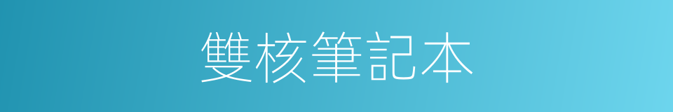 雙核筆記本的同義詞