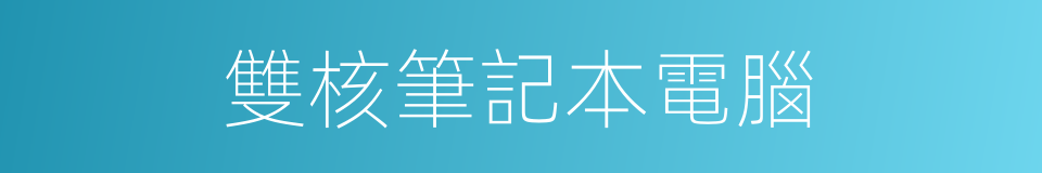 雙核筆記本電腦的同義詞