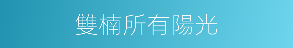 雙楠所有陽光的同義詞