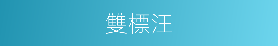 雙標汪的同義詞