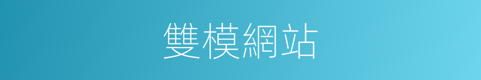 雙模網站的同義詞