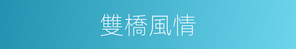 雙橋風情的同義詞