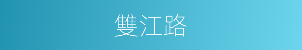 雙江路的同義詞