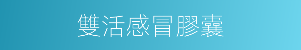 雙活感冒膠囊的同義詞