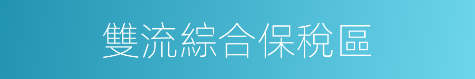 雙流綜合保稅區的同義詞