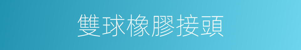 雙球橡膠接頭的同義詞