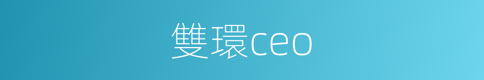 雙環ceo的同義詞