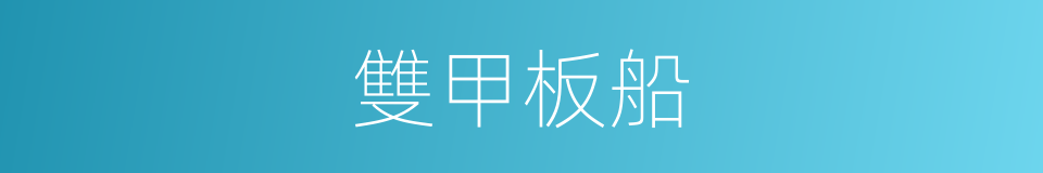 雙甲板船的同義詞