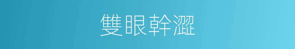 雙眼幹澀的同義詞