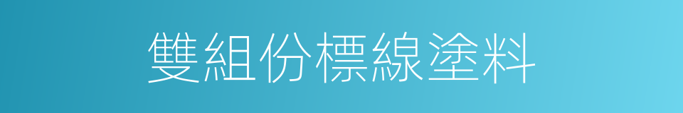 雙組份標線塗料的同義詞