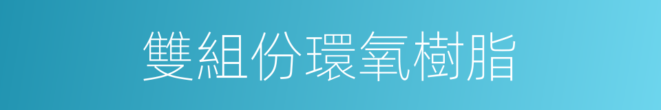 雙組份環氧樹脂的同義詞