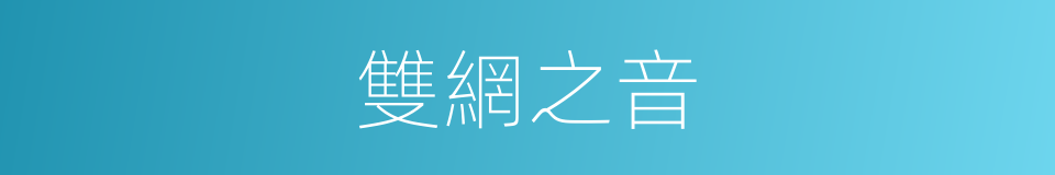 雙網之音的同義詞