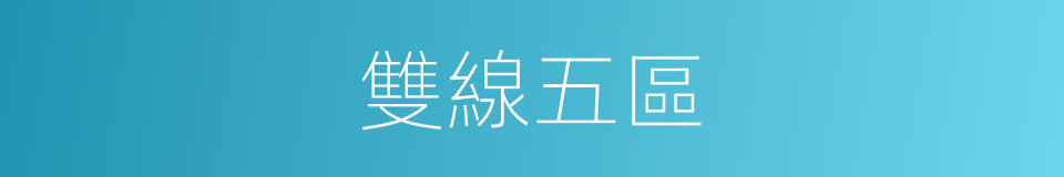 雙線五區的同義詞