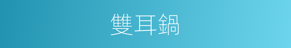 雙耳鍋的同義詞