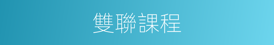 雙聯課程的同義詞