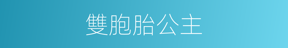 雙胞胎公主的同義詞