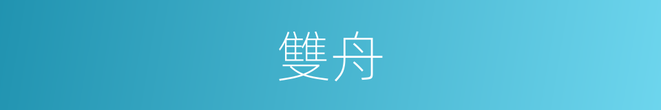 雙舟的同義詞