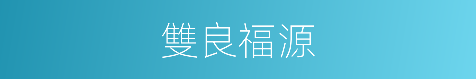 雙良福源的同義詞