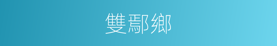 雙鄢鄉的同義詞
