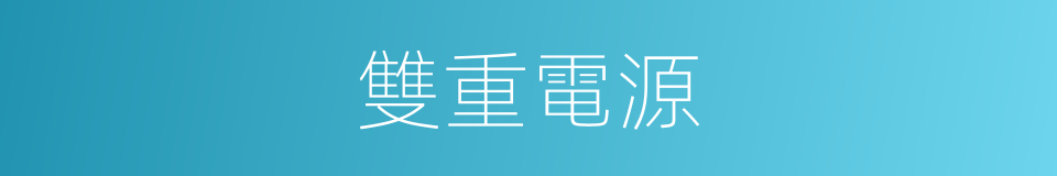 雙重電源的同義詞