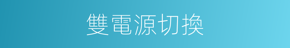 雙電源切換的同義詞