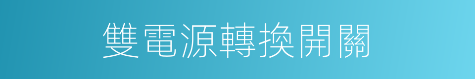 雙電源轉換開關的同義詞