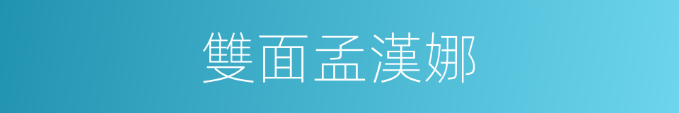 雙面孟漢娜的同義詞