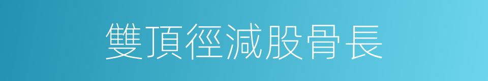 雙頂徑減股骨長的同義詞
