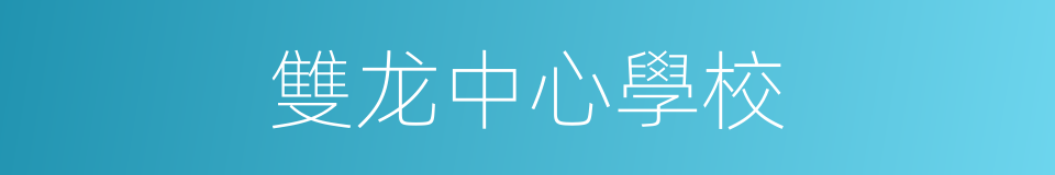 雙龙中心學校的同義詞