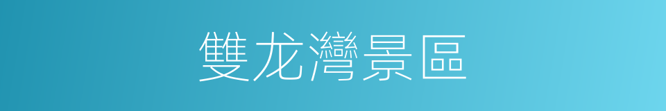雙龙灣景區的同義詞