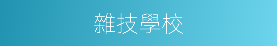 雜技學校的同義詞