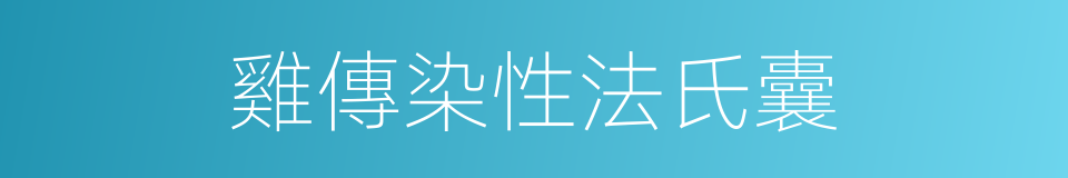 雞傳染性法氏囊的同義詞