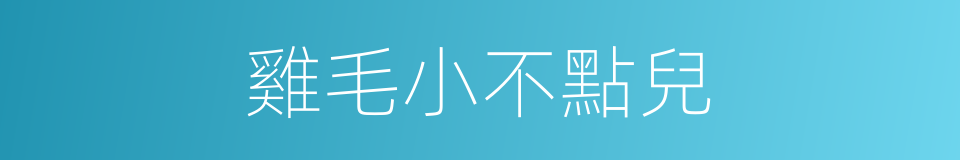 雞毛小不點兒的同義詞