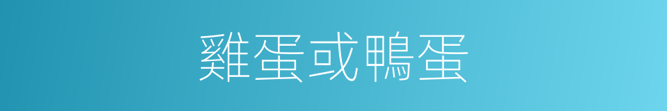 雞蛋或鴨蛋的同義詞