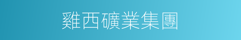 雞西礦業集團的同義詞
