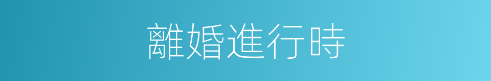 離婚進行時的同義詞