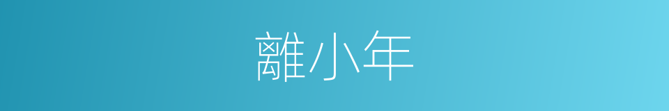 離小年的同義詞
