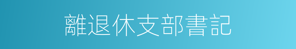 離退休支部書記的同義詞