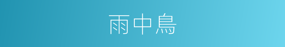 雨中鳥的同義詞