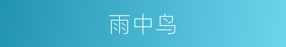 雨中鸟的同义词