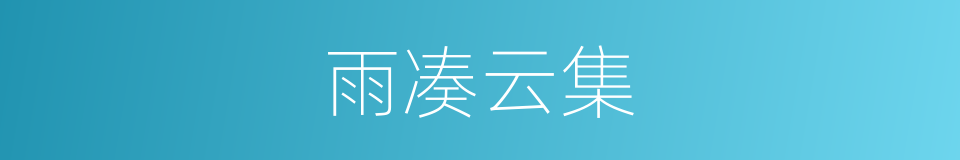 雨凑云集的意思
