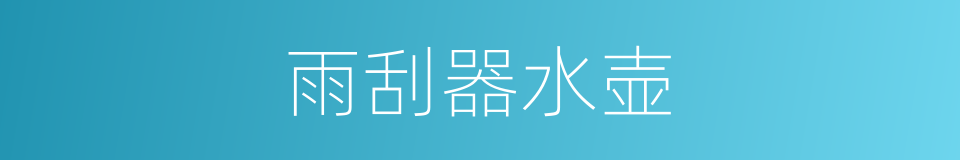 雨刮器水壶的同义词