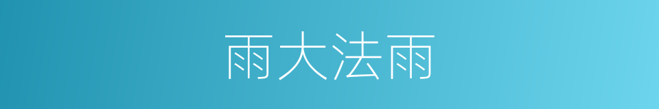 雨大法雨的同义词