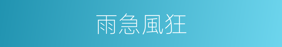 雨急風狂的同義詞