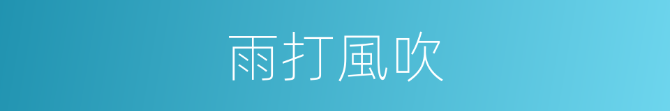 雨打風吹的意思